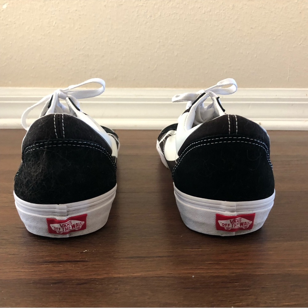 VANS Old Skool Warp Black & White Mens Sneakers Suede Canvas Low Top Shoes Sz 12 - Picture 4 of 8